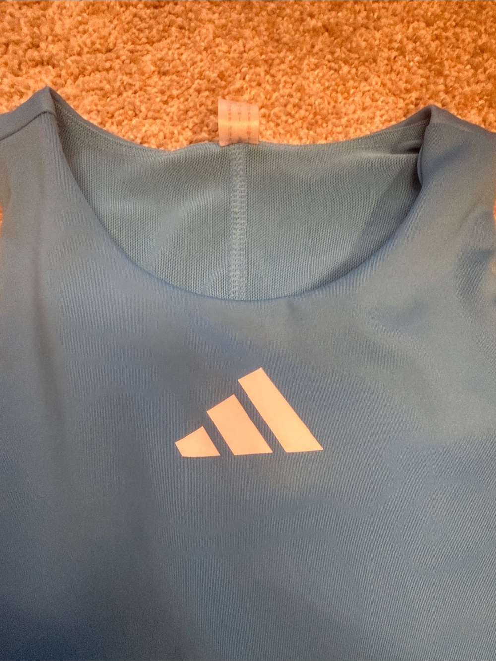 adidas Teal Racerback Performance Tank Top - Picture 2 of 5